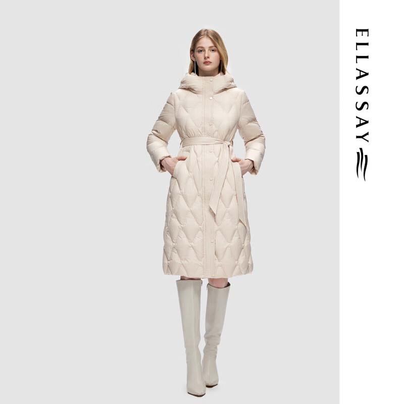 

ELLASSAY Women s Simple Elegant Hooded Down Jacket M