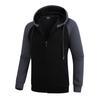 Men's Plaid Zip Up Hoodie Long Sleeve Drawstring Casual Athletic Sweatshirt Jacket