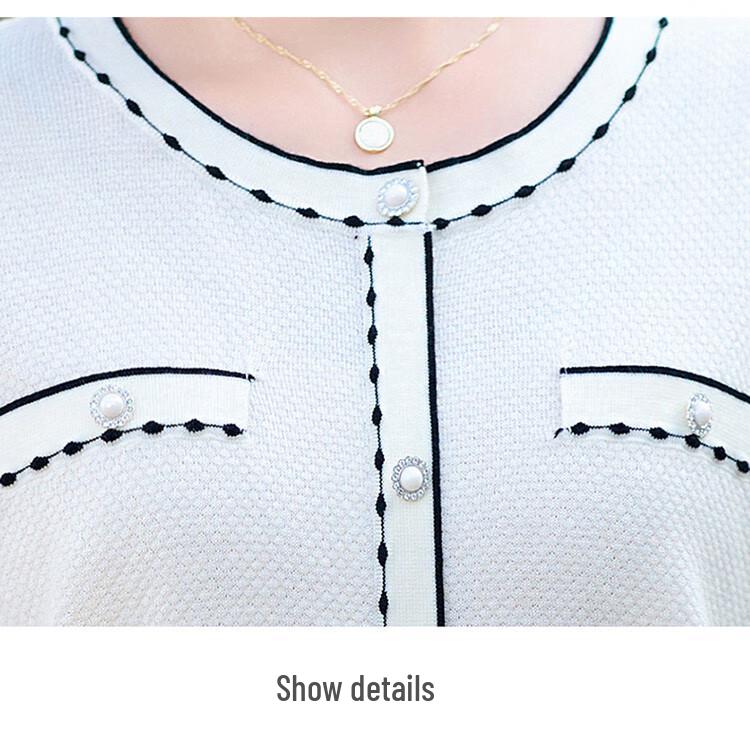 Women's Mid-Age Summer Ice Silk Short-Sleeve T-Shirt