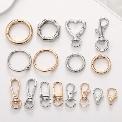 Zinc Alloy Spring Ring Lobster Clasp Keychain Accessory for Shoes