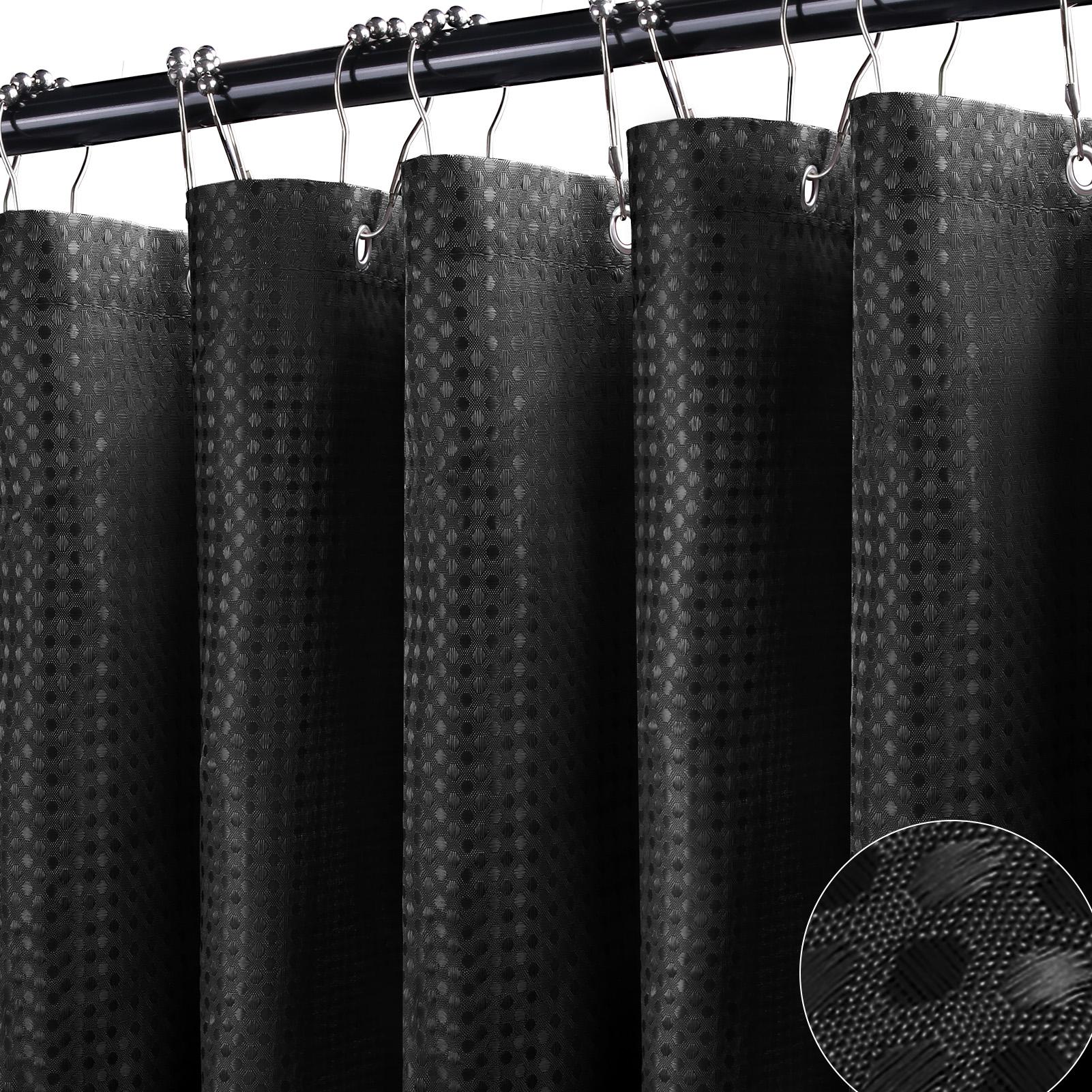 Thickened Waterproof Waffle Shower Curtain Washable