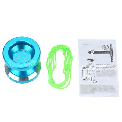 Professional Magic Yoyo N8 Aluminum Alloy Metal Yoyo 8 Ball KK Bearing with Spinning String for Kids Blue
