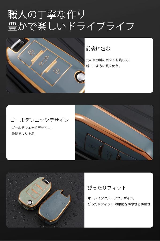 [SANRILY] Peugeot Key Case, Key Holder, Key Cover, Key Protection, Suitable for Peugeo 3008