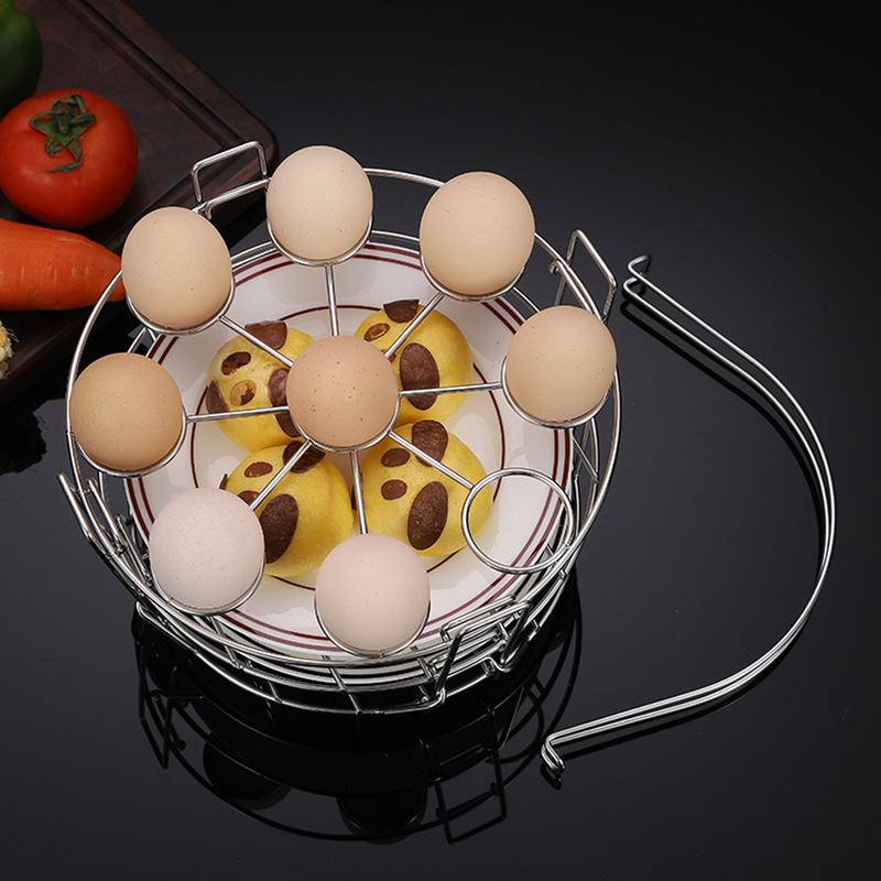 Three-Layer Stainless Steel Food Steamer Rack with Handles Pressure Cooker Eggs Steaming Rack Tray Cookware Kitchen Accessories