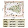 Border Painting Art Xmas Tree Flannel Blanket Winter Super Soft Throw Blanket for Child Couch Bed Funny Bedspread Sofa Bed Cover