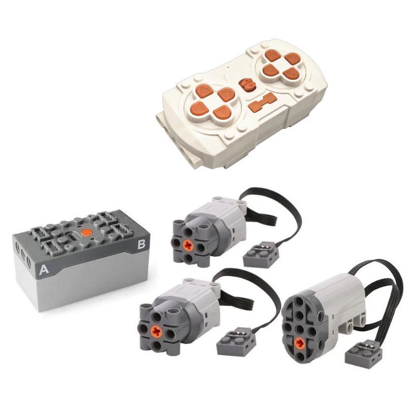Cross-border Motor Building Blocks: Power Set with Remote Control, Receiver, and Lithium Battery