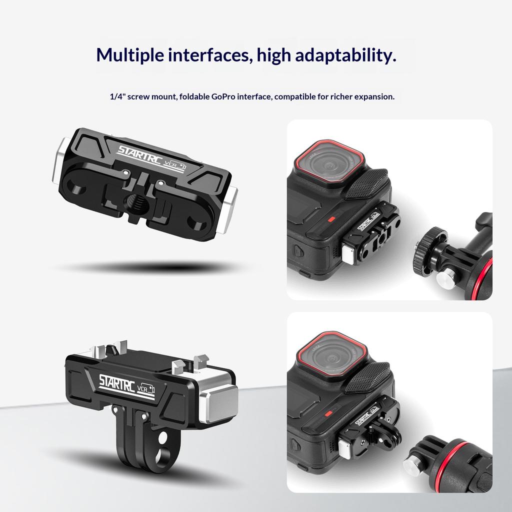 STARTRC Camera Base for Insta360 Ace Pro 2/Ace Pro/X5 Magnetic Quick Release Mount Expansion Accessory