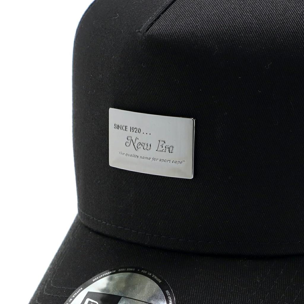 New Era 9FORTY AFrame Cap Plate Metal Exclusive to and Snapback New Deep BB UV Trendy Functional Free Shipping (14550996 N840AF490) Black/Black Plate,
