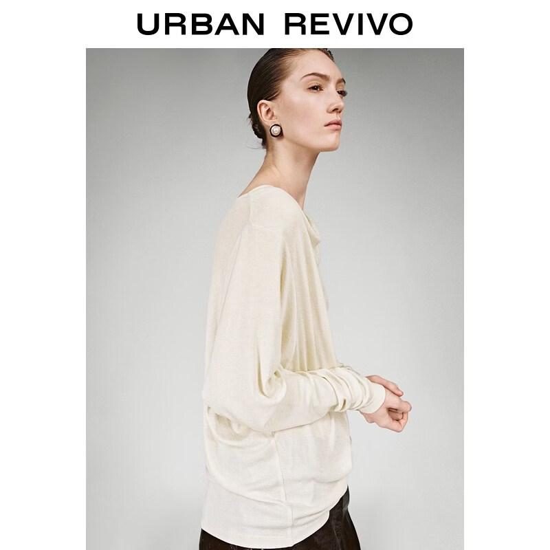 UR Women's Drape Neck Loose Long Sleeve T-shirt