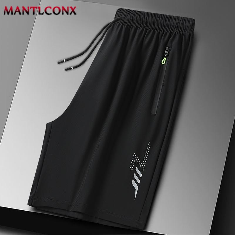 Summer Men's Shorts Cool Sportswear Running Sport Shorts Casual Bottoms Gym Fitness Training Jogging Short Pants Men Black Gray