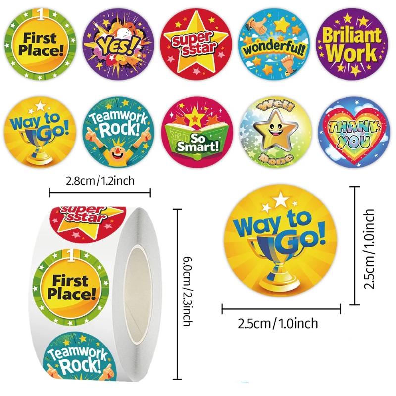 

New New 500PCS Inspirational English Roll Stickers Personalize Cute Reward Decoration Laptop Student Stationery Decals