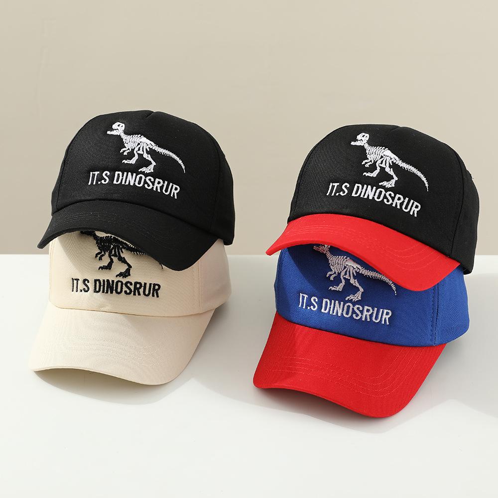 Children's Dinosaur Baseball Cap - Boys' And Girls' Embroidered Multi-color Baseball Cap For Spring And Autumn