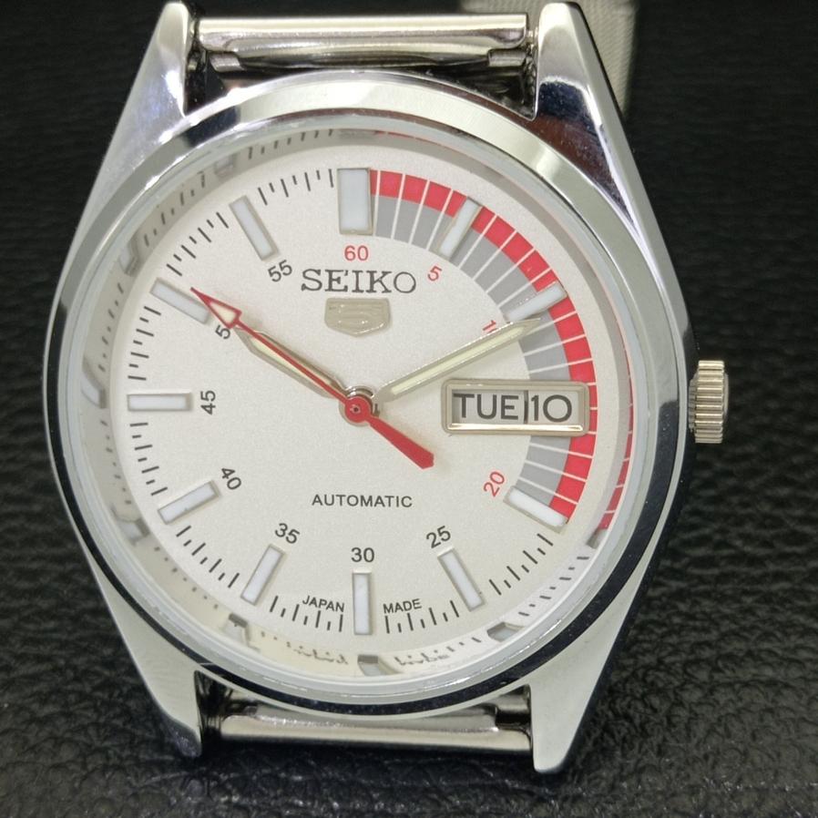 REFURBISHED MENS SEIKO 5 AUTOMATIC 6309A JAPAN WHITE DIAL WATCH A427249-2 QRL-a427249