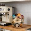 Coffee Pod Holder   Large Capacity Coffee Capsule Storage Basket with Wooden Base for Kitchen Counter   Desktop