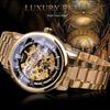 Winner Style Men'S Fashion Casual Hollow Mechanical Movement, Automatic Mechanical Watch