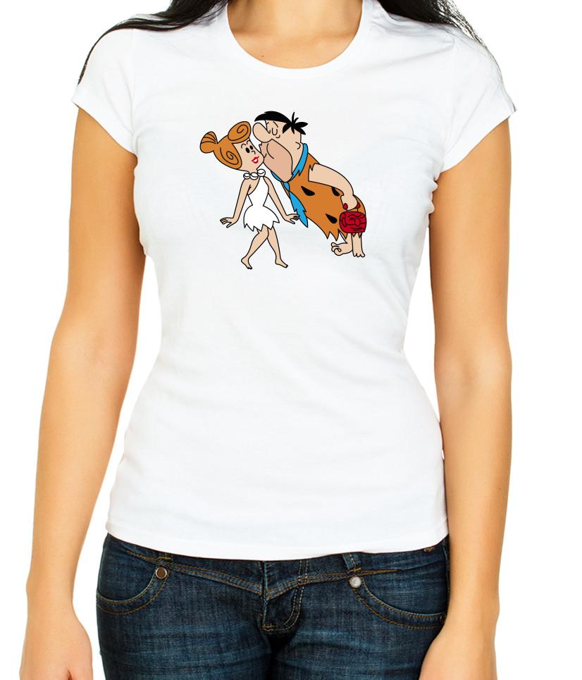 

The Flintstones characters White / Black Women s 3/4 Short Sleeve T-Shirt L026 4XL