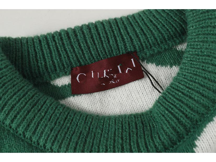 Cross 25SS Hochwertiger gestrickter Jacquard-Rundhals-Pullover für Damen und Herren - Modisches Pullover-Oberteil