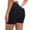 New Peach Hip Workwear Tight Shorts For Women, High Waisted Elastic Hip Lifting Button Yoga Pants, Quick Drying Running And Fitness Pants