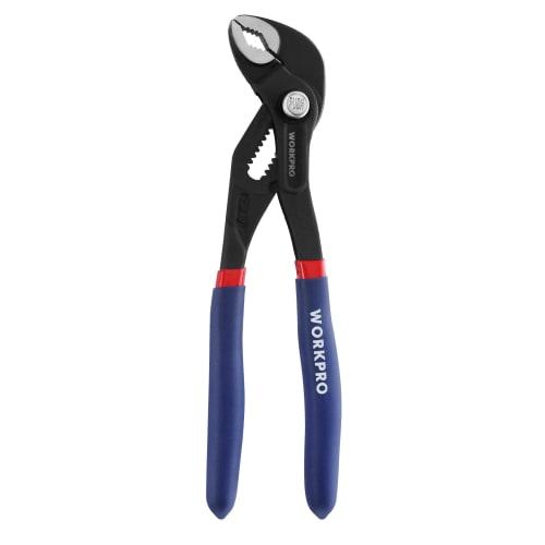 WORKPRO Water Pump Pliers, 12-way Adjustment, 180mm Overall Length, Quick Release Adjustment