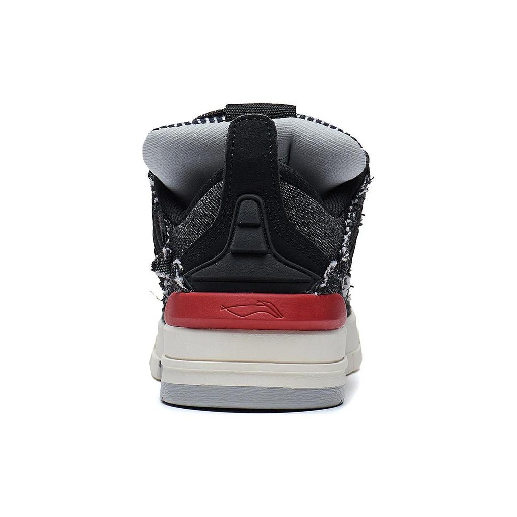 New LiNing Wave Golden Wear resistant And Lightweight Low Top Skateboard Shoes Women's Black AECS074-9