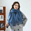 Winter wool simple and versatile scarf solid color women's autumn and winter warm fashion temperament wool shawl