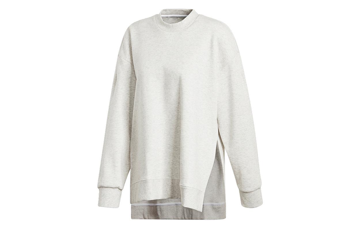 Adidas Sweatshirts Women s White Blend Crew Neck Moderate Regular DT4138 XL