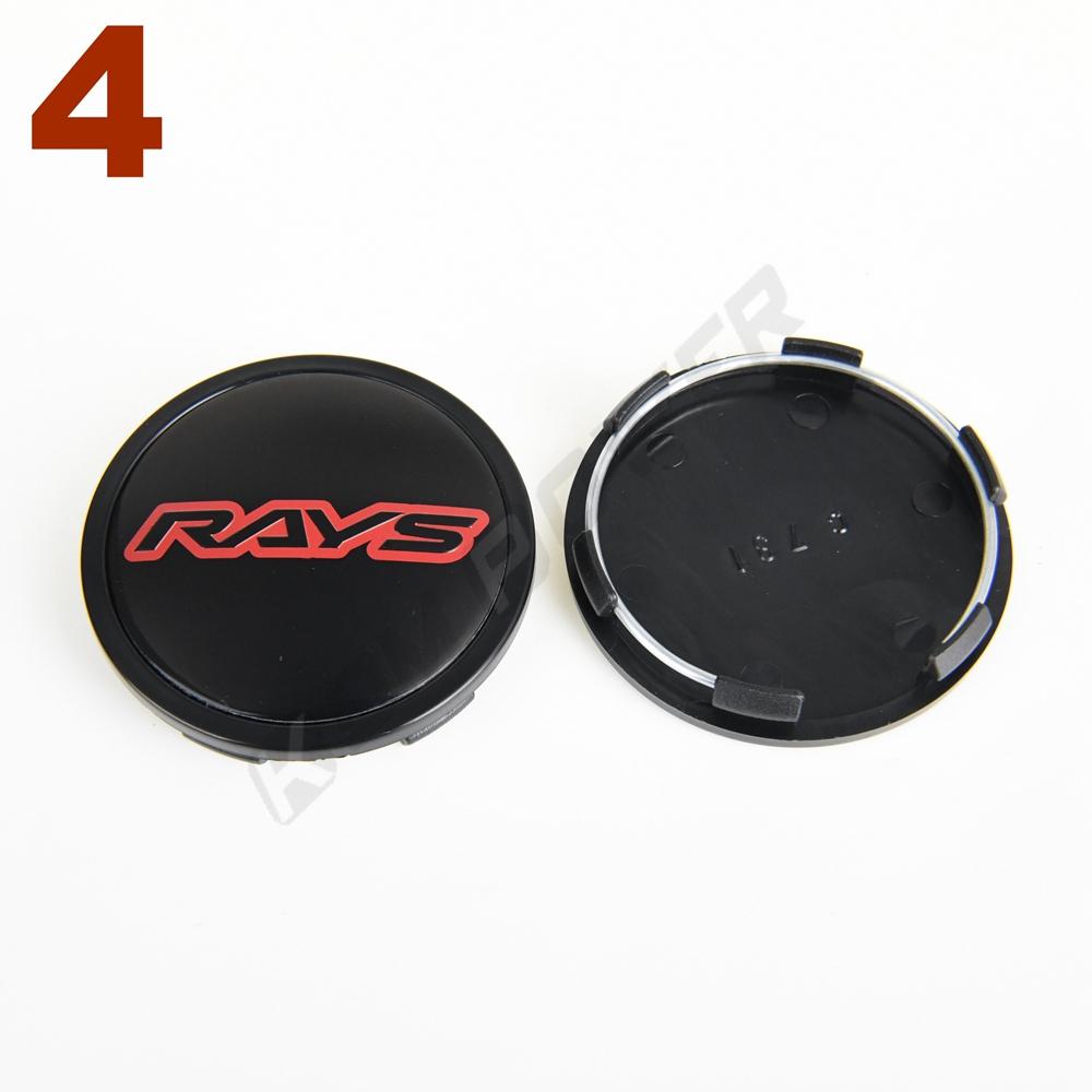 4 PIÈCES Cache-moyeu de roue OD 65 MM / ID 60 MM Logo RAYS VOLK Cache-moyeu de jante Sport Cache-moyeu central de roue