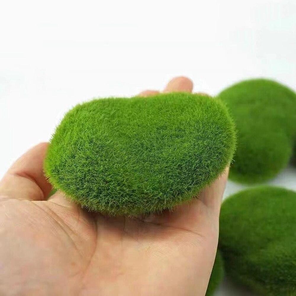 6Pc Artificial Moss Stone Simulation Fairy Garden Decor Miniatures Bonsai Terrarium Succulent Gnomes Fake Moss Home Decoration