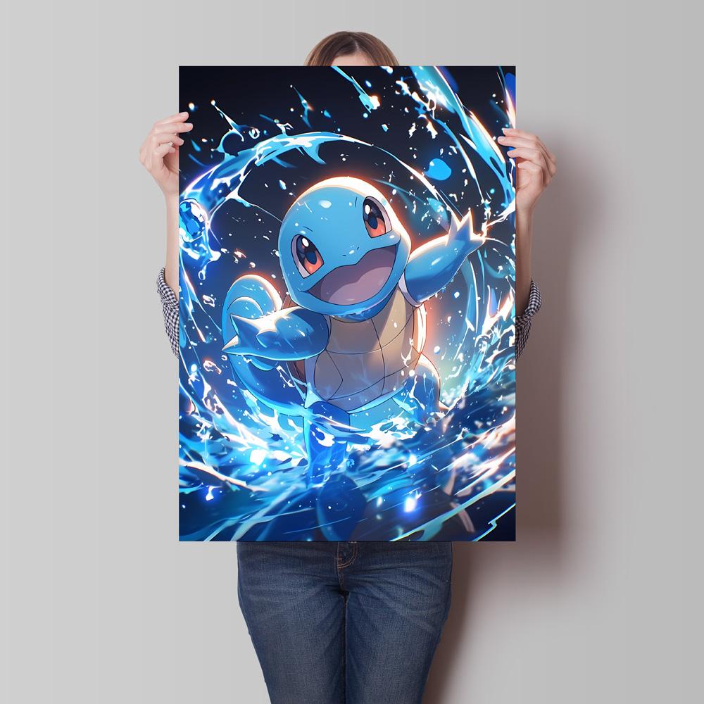 Japanese Anime Canvas Paintings  Pikachu Poster Cartoon Character Picture Bright and Clear Colors High Quality Home Decor