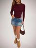 Women's Slim Fit Casual Striped Long-Sleeve Autumn Base Layer Top