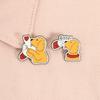 2-6pcs/set Cute Animal Enamel Pins Curious Monkey Golden Retriever Chubby Cat Crow Brooches Lapel Badge Jewelry Gifts For Friend