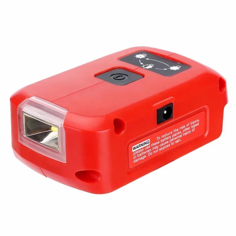 Battery Adapter for Craftsman/for Black Decker 14.4v-20v Li-ion Battery with Dual USB Work Light