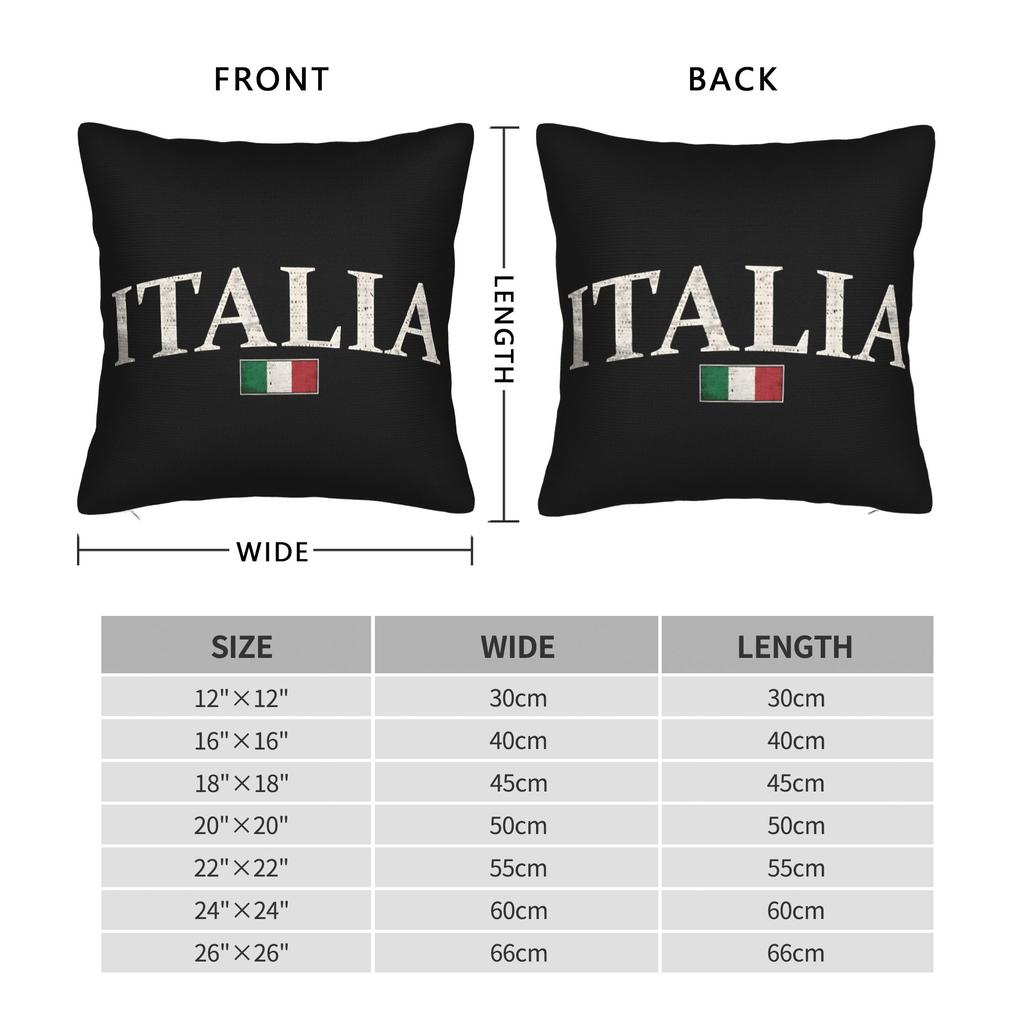 Italia Vintage Italienische Flagge Italienische Kissenhülle Weiche Kissenhülle für Sofa Heimdekoration Modische Kissenbezüge