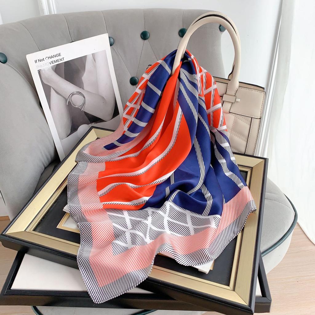 2024 New 70 CM Silk Shirt Decoration Small Square Scarf Fashionable And Versatile Commuting Scarf Neck Protection Scarf
