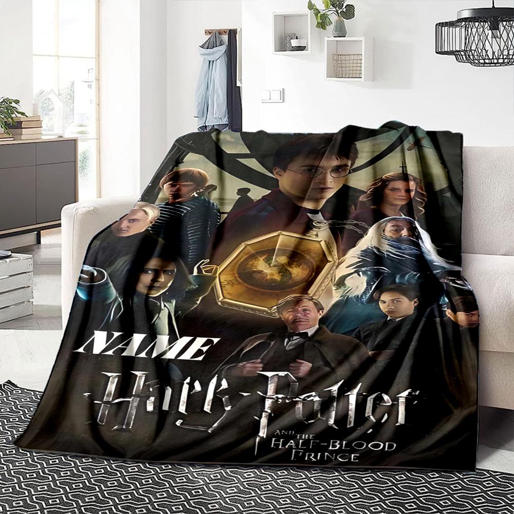 Custom Name "Night Forest Moonlight" Blanket for Couch & Bed, Plush Cozy Fuzzy Blanket Super Soft & Warm Blankets for Fall and Winter. 0908110