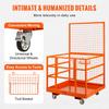 SucceBuy Forklift Safety Cage 43"x45"/36"x36" Forklift Man Basket 1400/1200 Lbs with Safety Harness & Lock for Aerial Work