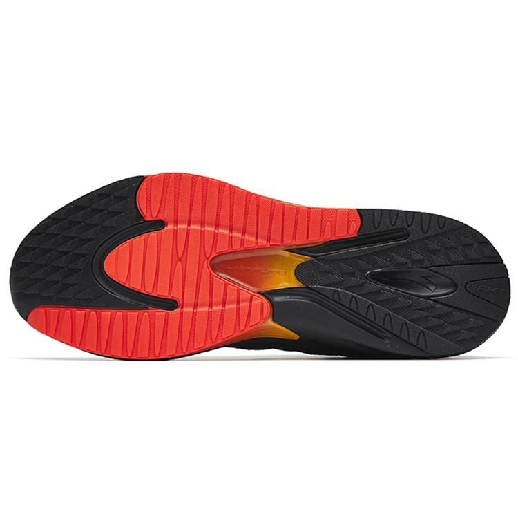 New Anta Rocket 4.0 Cushioned Anti Slip Wear Resistant Breathable Lightweight Low Top Running Shoes Men's Black Orange 112245530-1