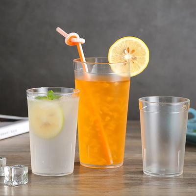 210/280/350/450ml içecek bardağı restoran tarzı kırılmaya dayanıklı şeffaf akrilik Highball içme bardağı