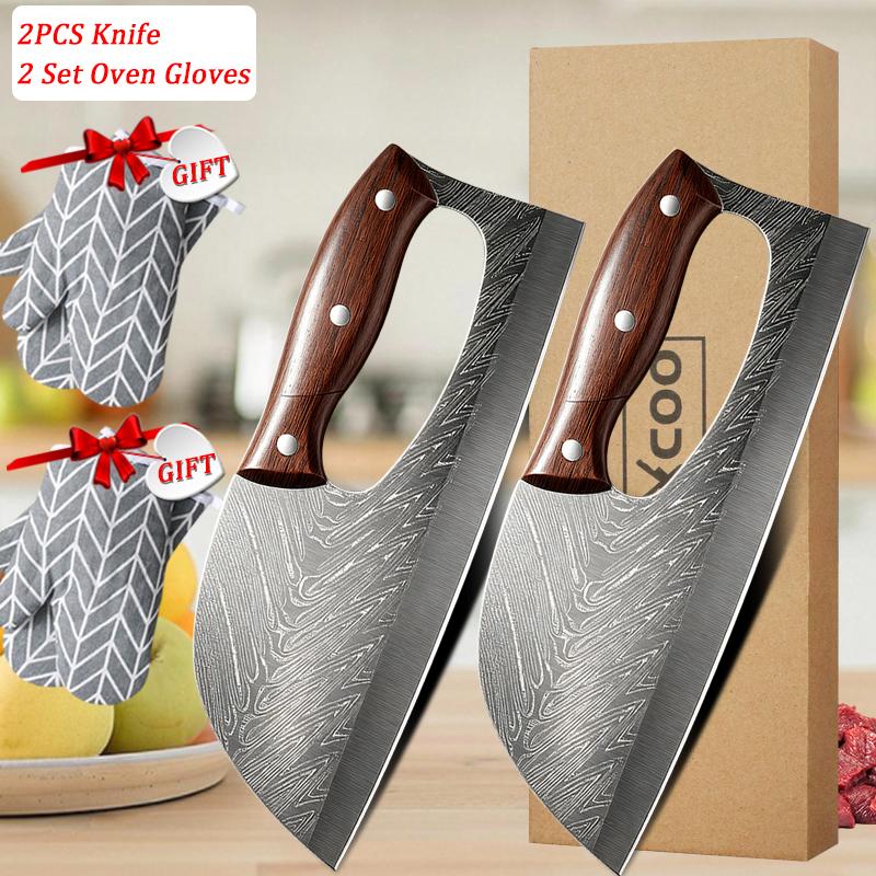 WXCOO Multi functional Labor-saving Kitchen Knife Handmade Forged Butcher Knife Meat Cleaver Chef Vegetable Slicing Knife