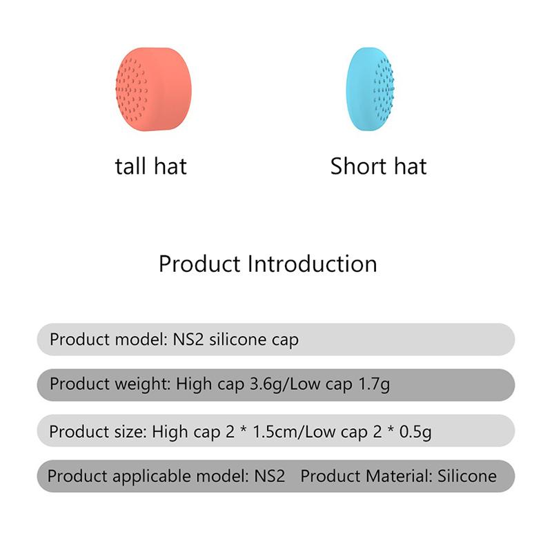 4/6 szt. Silikonowy antypoślizgowy zestaw nakładek na joystick do Switch 2, osłona joysticka, nasadka na kciuk, nakładka na grip kontrolera, skin, etui na gamepad Joycon