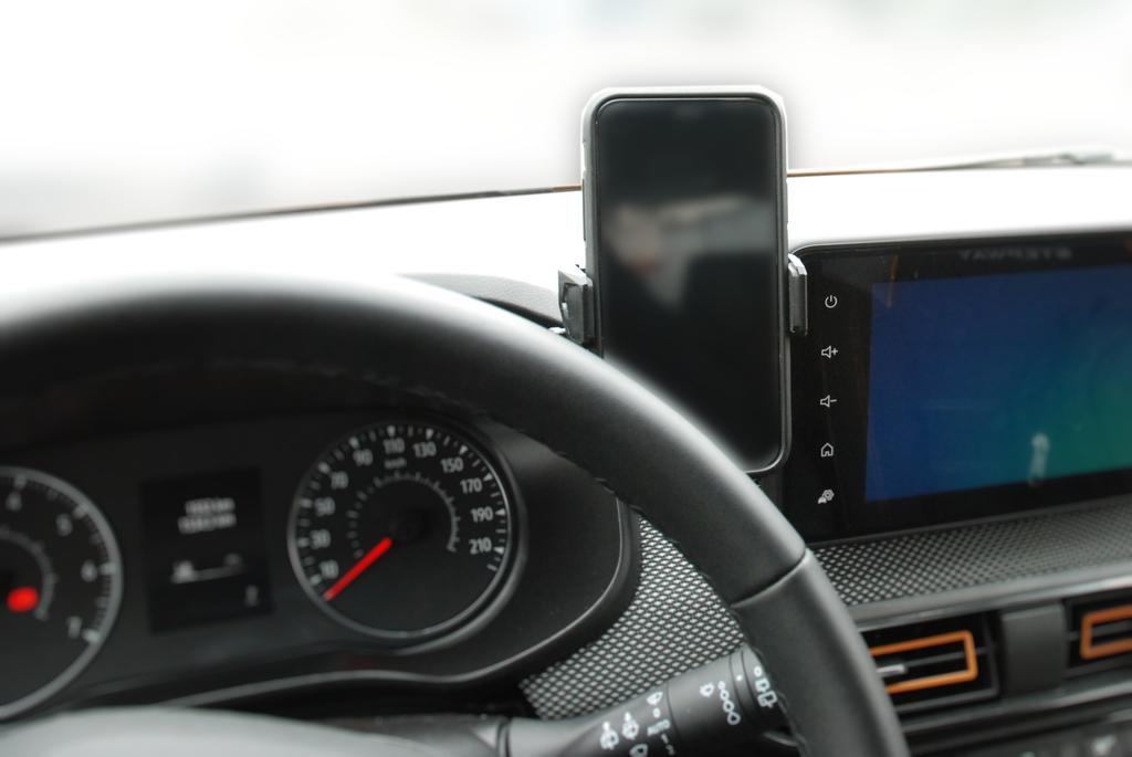 Suporte de telefone automático para dacia sandero 3, jogger, logan 3
