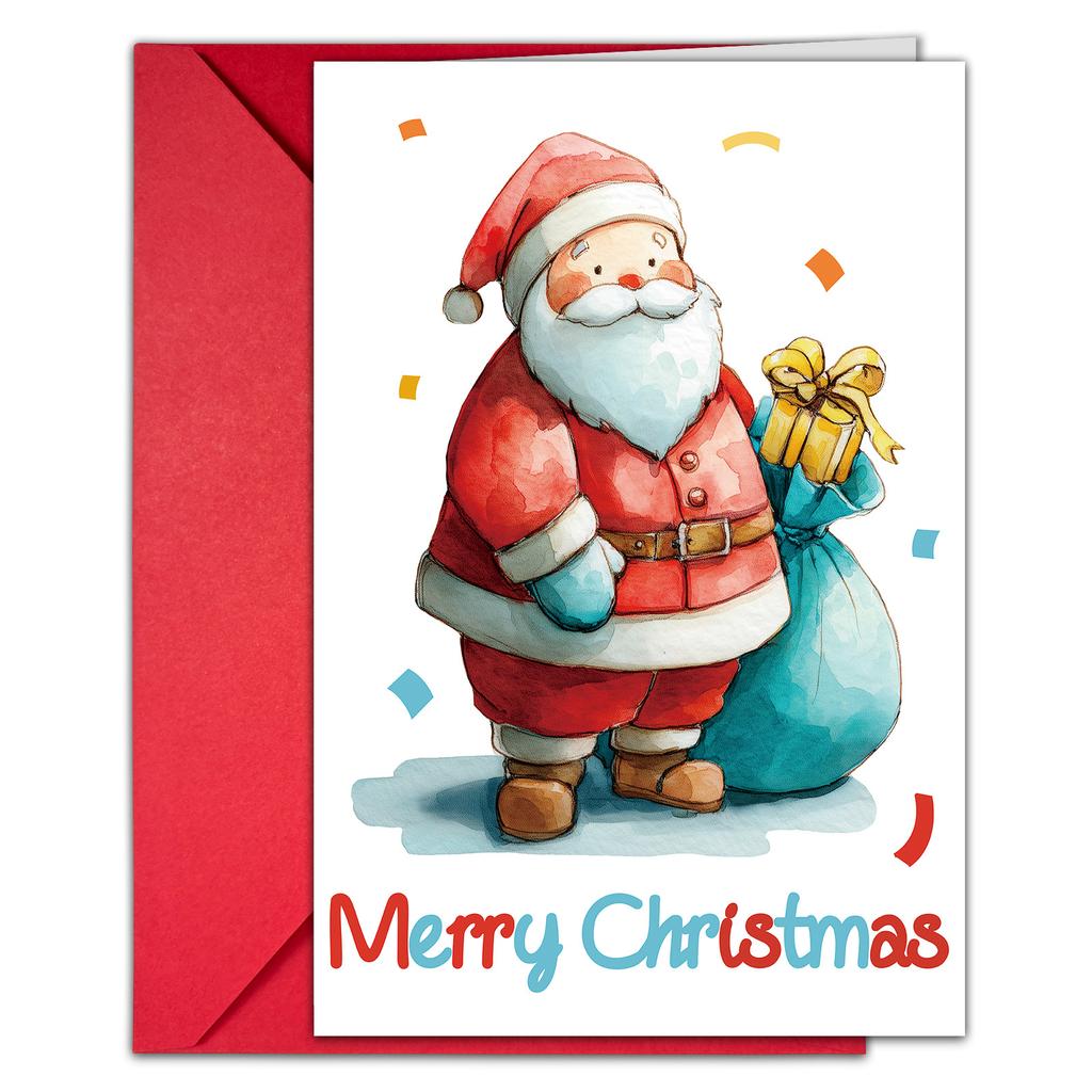 10 Cartoon Christmas Greeting Card Envelopes Set With A Variety Of Creative Christmas Greeting Cards