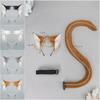 Realistic Cat Ear Headband Handmade Simulation Animal Ears New Cat Tail Set  Headwear