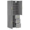 Highboard Grey Sonoma 69.5 x 34 x 180 cm Particle Board