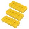 30PCS 16MM Blank Dice Set Plastic Rounded 6 Sided Dice Cubes For Game Party Fun DIY Sticker Math Teaching Yellow