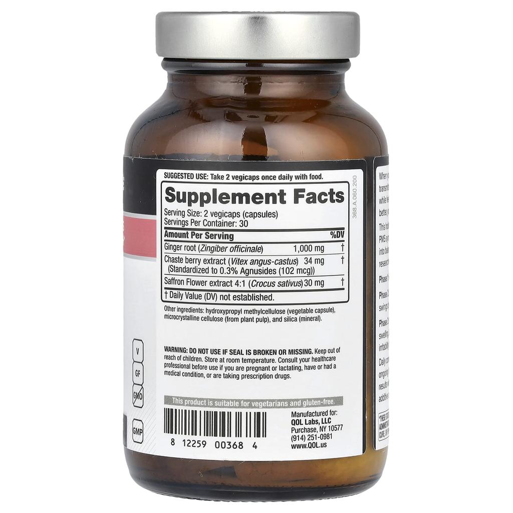Purebalance Pms 3 Step Relief, 60 Veggie Capsules