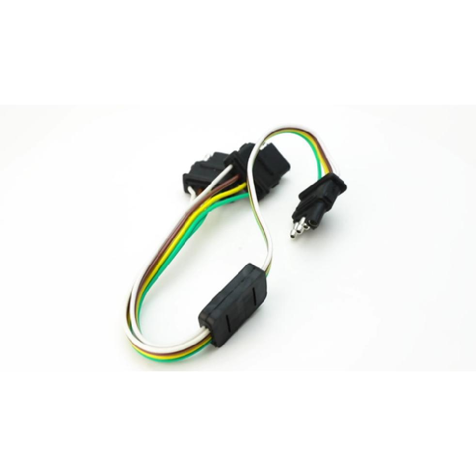 4-Way Flat Y-Splitter Dual Plug Adapter For LED Tailgate Light Bar or Trailer