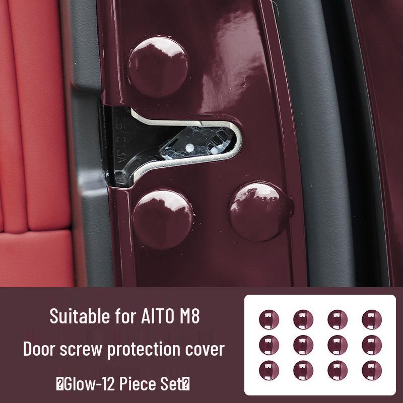 AITO M8 Car Door Screw Rust-Proof Cap and Sticker Set