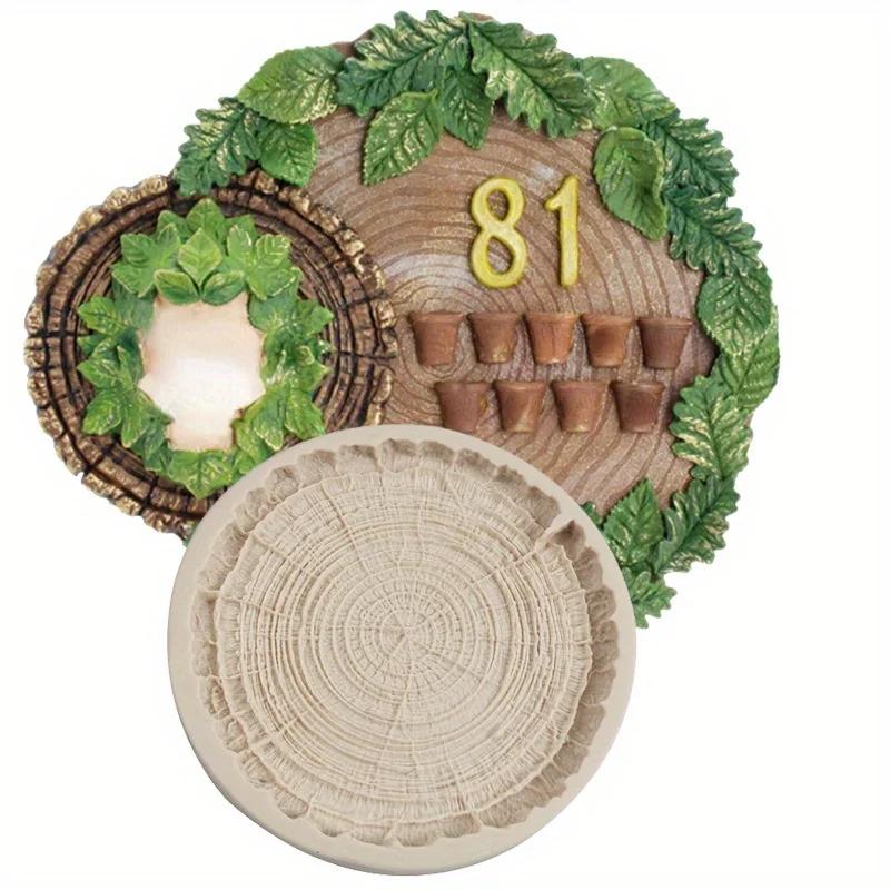 1PC Silicone Stump Crystal Drop Glue Mold DIY Mold Plaster Manual Tree Ring Chassis Sugar Cake