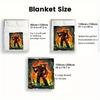 1Pc DOOM Print Flannel Blanket, High quality Comfortable for All Seasons, Home Decor, Warmth and Comfort, Perfect for Christmas Gifts